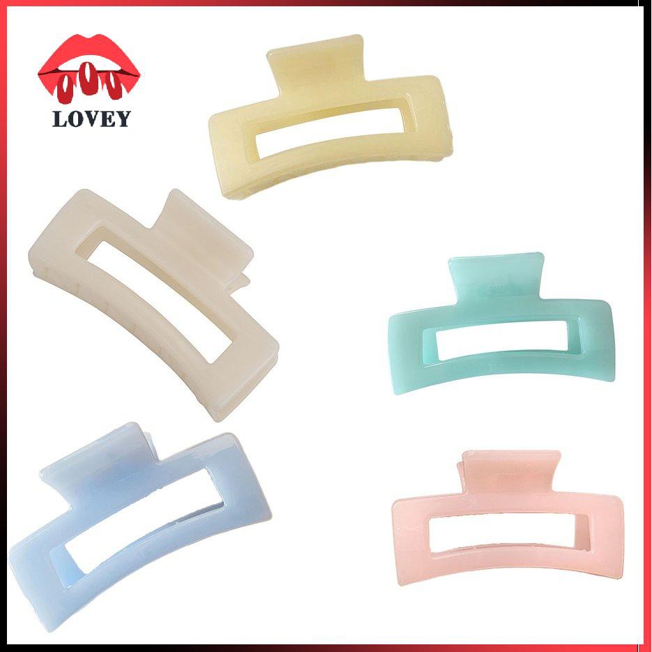 lovey★Kẹp tóc kiểu dáng đơn giản chất liệu acrylic