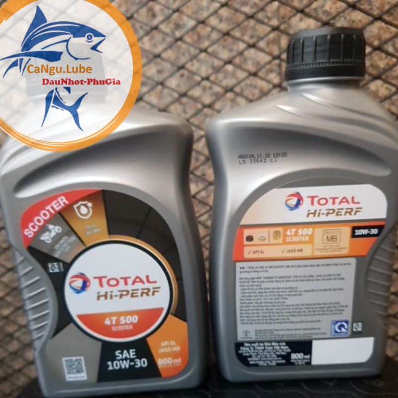 [Nhớt xe tay ga] Nhớt dùng cho xe tay ga TOTAL Cho xe Honda.. chai 0,8 Lit 10W30, nhớt xe ga total 10W30 chai 800ml
