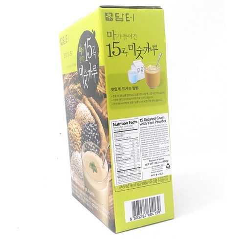 [Hộp 40 gói] Bột Ngũ Cốc 15 loại đậu+Củ thiên ma  Damtuh Hàn Quốc