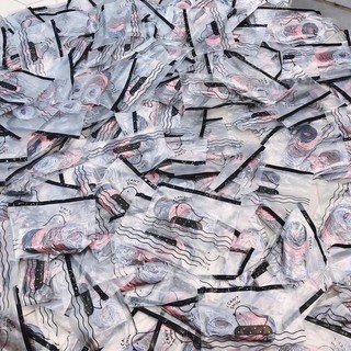Set 100 sợi thun cột tóc nhiều màu kèm túi zip