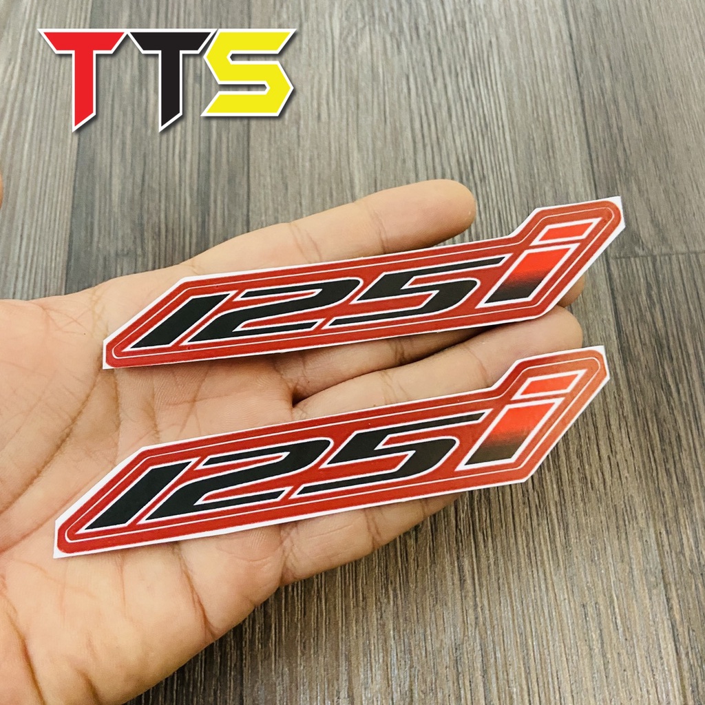 Một cặp tem số 125i thích hợp dán xe WAVE, FUTURE, VARIO, CLICK THÁI chất liệu tem in nhựa PVC