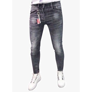 Quần jean nam xám xước wash Vuajeans-TS2212