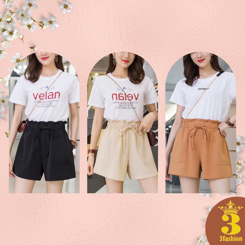 Quần Short Nữ Lưng Cao, Quần Short Nữ Ống Rộng chất vải mềm mát nhẹ Style Hàn Quốc - QN06