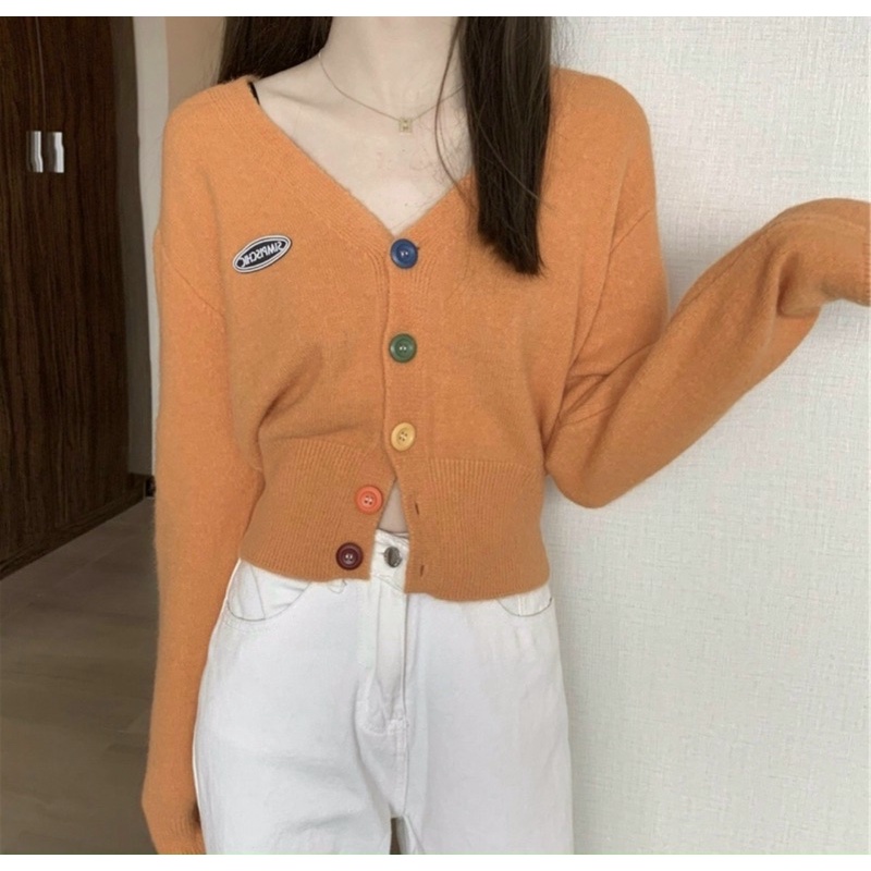 ÁO THUN GÂN ĐỦ MÀU PHỐI NÚT XINH ĐẸP ALOHASHOP91