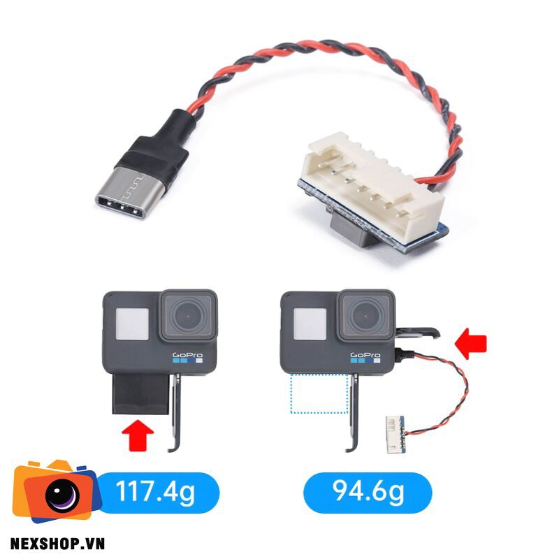 Type C to Balance head Charging Cable for GoPro Hero 6/7/8/9