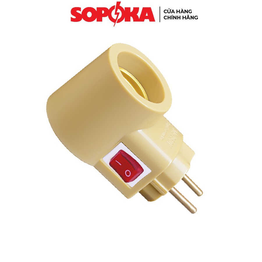 Đui đèn liền phích SOPOKA ĐLP1 có công tắc tiện lợi, an toàn
