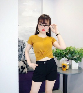 Áo thun xoắn bụng loại 1