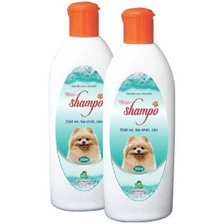 Sữa tắm chó mèo- sữa tắm cho chó mèo diệt ve, rận, bọ chét vime shampo 300ml