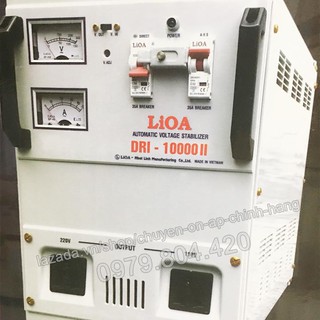 Ổn Áp Lioa 10KVA 1 Pha Dải 90-250V, Thế Hệ II 100% Dây Đồng Đồn hồ cơ