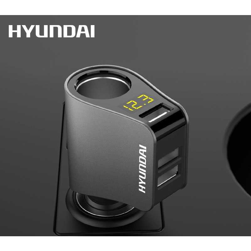 Tẩu sạc xe ô tô hyundai HY10 3 cổng USb - 1 cổng tẩu tiện lợi-đa năng