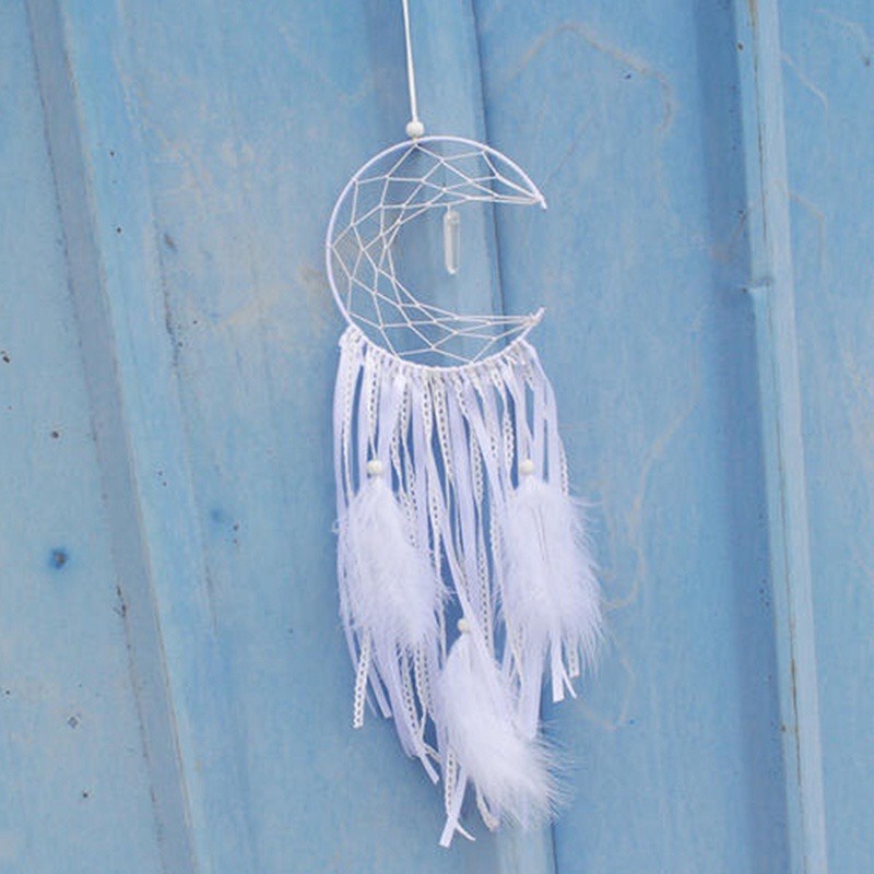 Vòng sắt hình mặt trăng làm Dreamcatcher