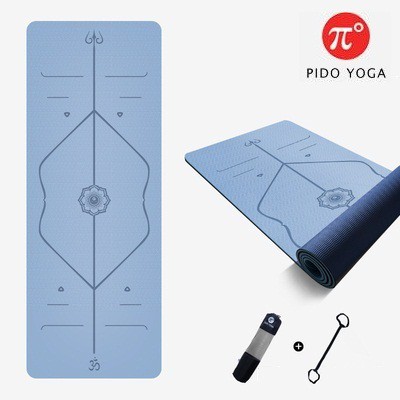 Thảm tập Yoga Định Tuyến Cao Cấp PIDO Chống trơn trượt - (Tặng kèm túi đựng và dây buộc)