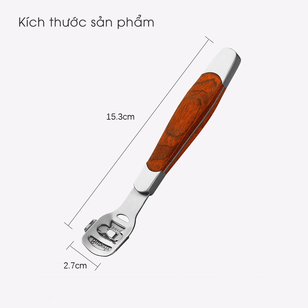 Cây bào nạo gót chân, dụng cụ chà gót chân và vết chai sần 2in1 kèm10 lưỡi cạo tiện lợi