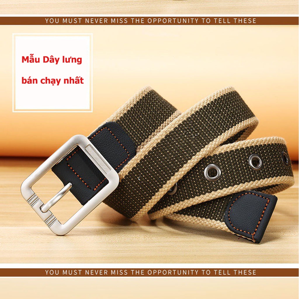 Thắt Lưng Nam Vài Dù Khóa Truyền Thống Lịch Lãm Sang Trọng Khóa Cài Tiện Dụng Dây Vải Dù Cao Cấp