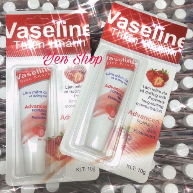 SON TẠO ĐỔ ẨM VÀ GIÚP ĐÔI MÔI ĐẦY SỨC SỐNG VASELINE THIÊN KHÁNH  Hương Dâu 10g