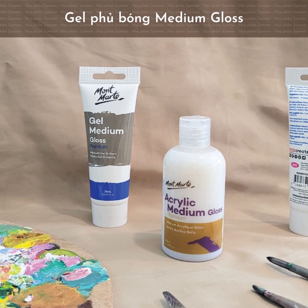 Gel phủ bóng Medium Gloss Mont Marte 75ml/135ml
