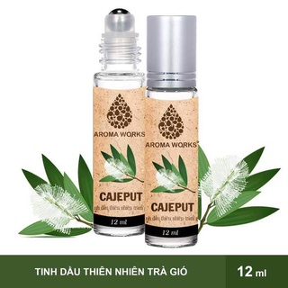 Chai Lăn Tinh Dầu Aroma Works Tràm Gió, Tràm Trà Essential Oil Roll On - giảm căng thẳng, mệt mõi, làm ấm cơ thể 12ml