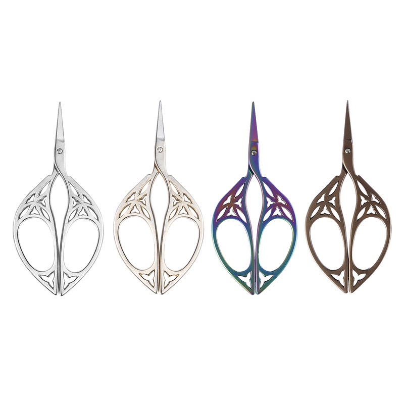 Bán nóng Kéo nhỏ Cổ điển Thêu thép không gỉ sắc nét và Kéo may Đồ dùng may Chéo Kéo Cắt Sợi