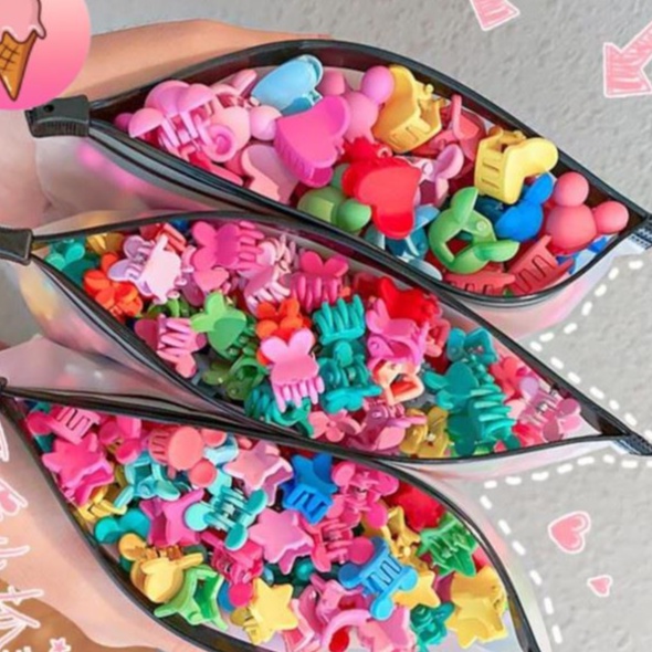 Set 5 Kẹp Tóc Càng Cua Mini Nhiều Màu Sắc Đáng Yêu Dễ Thương Cho Bé Gái - K154
