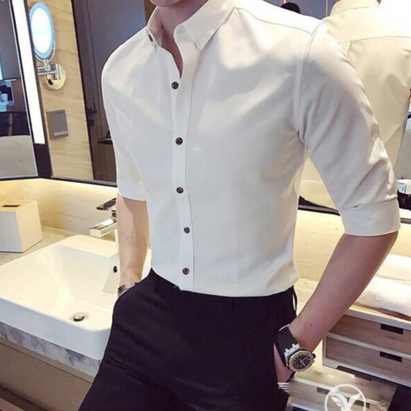 Áo sơ mi nam dài tay Mantoni cao cấp : Chất liệu lụa , không nhăn, không xù , thoáng mát, thấm hút mồ hôi | BigBuy360 - bigbuy360.vn