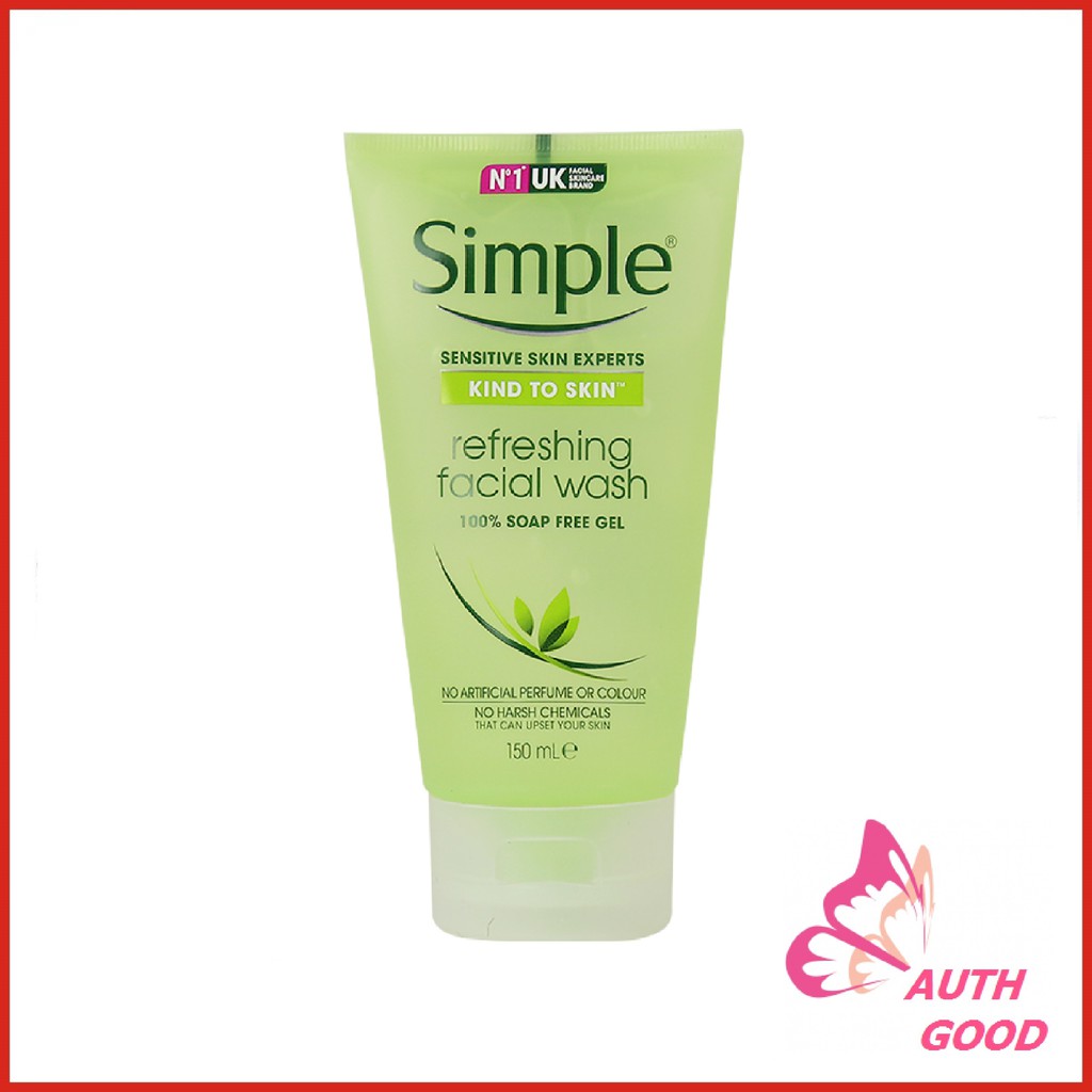 Sữa rữa mặt 💖FREESHIP💖 Sữa rửa mặt Simple UK Anh sạch sâu dành cho mọi loại da