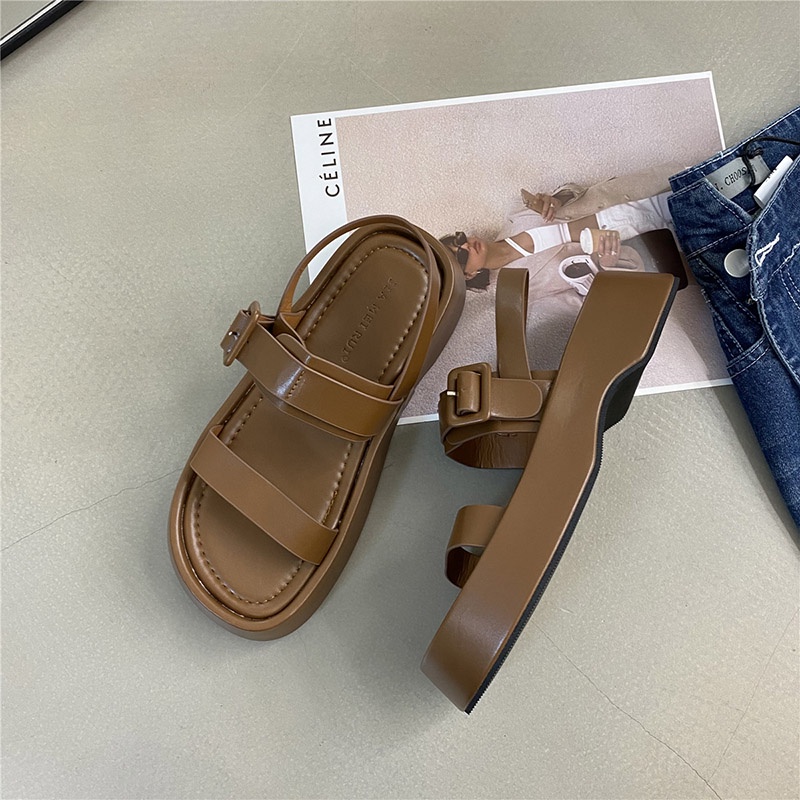 Giày sandal IELGY đế bằng đơn giản thời trang thường ngày dễ phối đồ cho nữ
