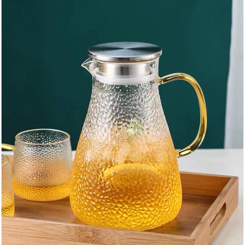 Bình đựng nước thủy tinh cao cấp Borocilicate chịu nhiệt phong cách NHẬT BẢN