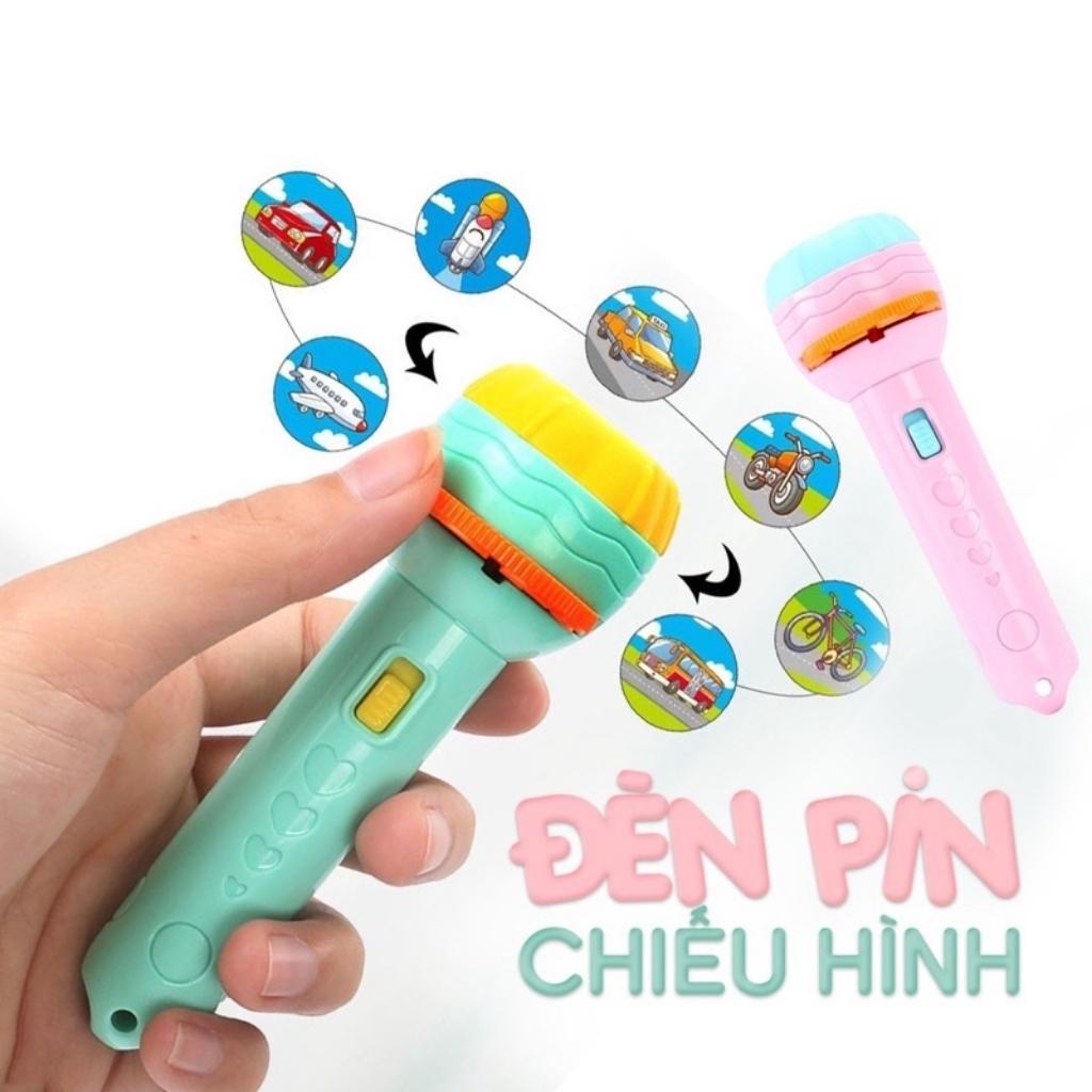 Đèn pin chiếu hình MUSHROOM 10 thẻ 80 hình chiếu giúp bé khám phá thế giới động vật