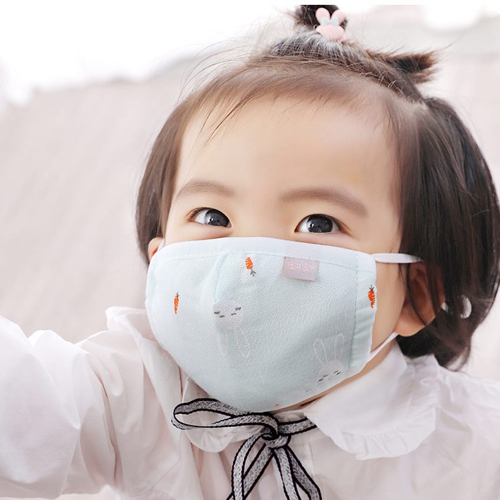 Khẩu trang 3D xuất Hàn với 4 lớp chống bụi cho bé (Có nút chỉnh quai đeo) SUSIKIDS