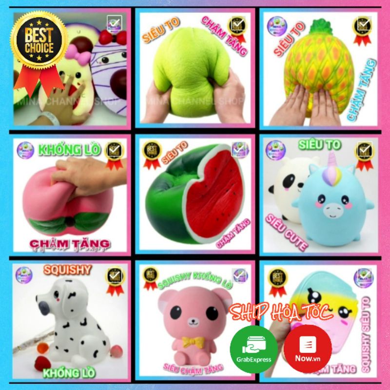 Đồ chơi Squishy khổng Lồ, Chậm Tăng, mềm, có bao bì và quà tặng.