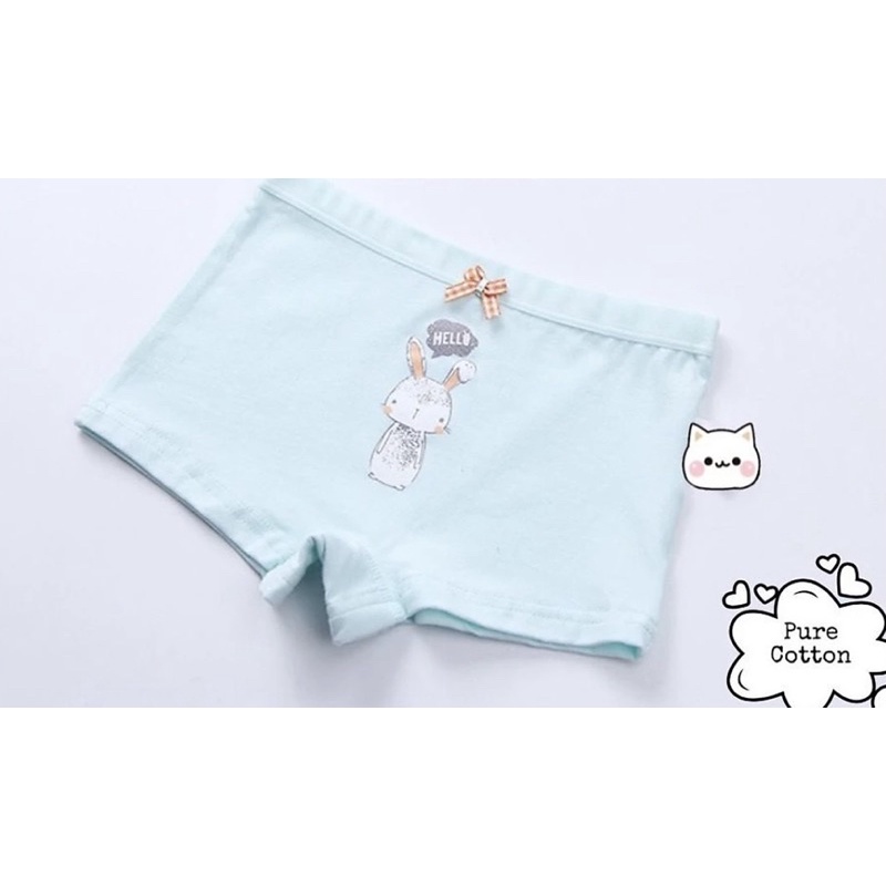 Quần chip đùi bé gái,chất cotton mềm mịn, set 3 chiếc quần lót cho bé từ 8-22kg