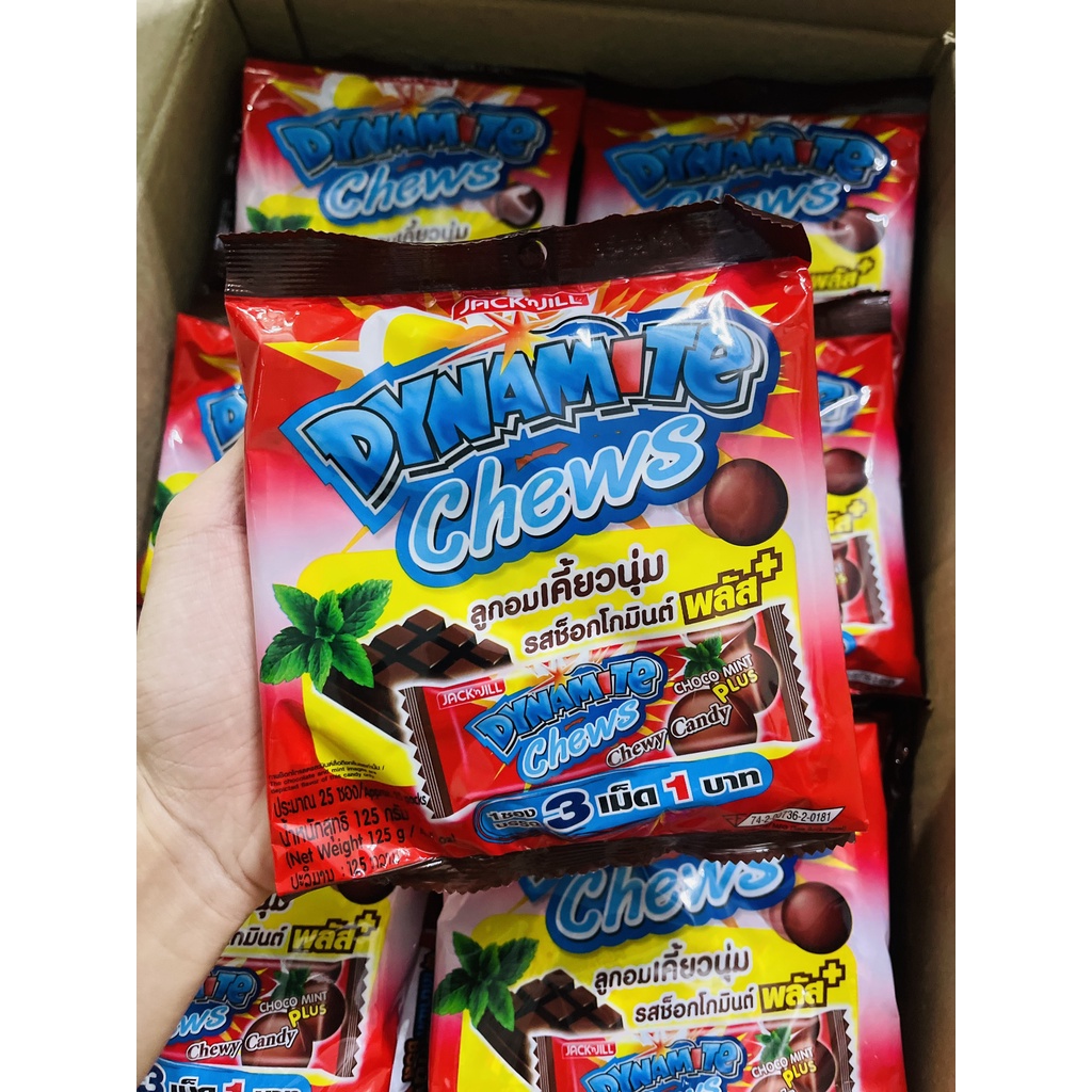 Kẹo dynamite socola chews bạc hà nhập thái lan túi 125g