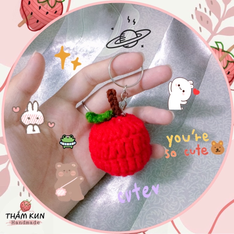 Móc khoá quả táo 🍎 handmade  có sẵn