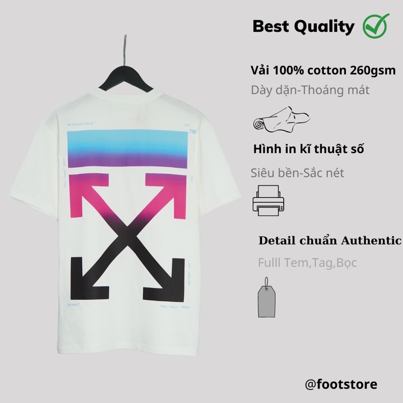 Áo thun Off White Gradient chuẩn siêu cấp mới nhất Áo thun Off White nam nữ cao cấp
