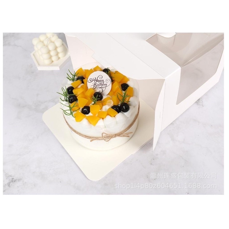 Hộp đựng bánh sinh nhật có quay xách 20x20x18cm