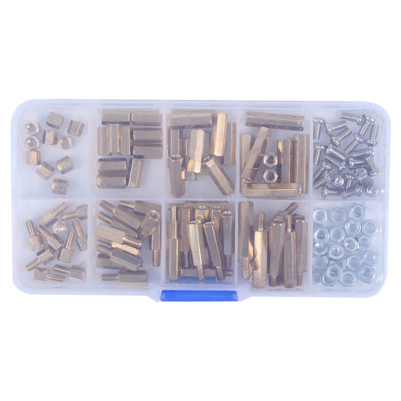 M3 Nam-Nữ Hex Brass Standoff Bolt Screw Nut Bo mạch chủ Bộ phân loại Gắn 120 cái