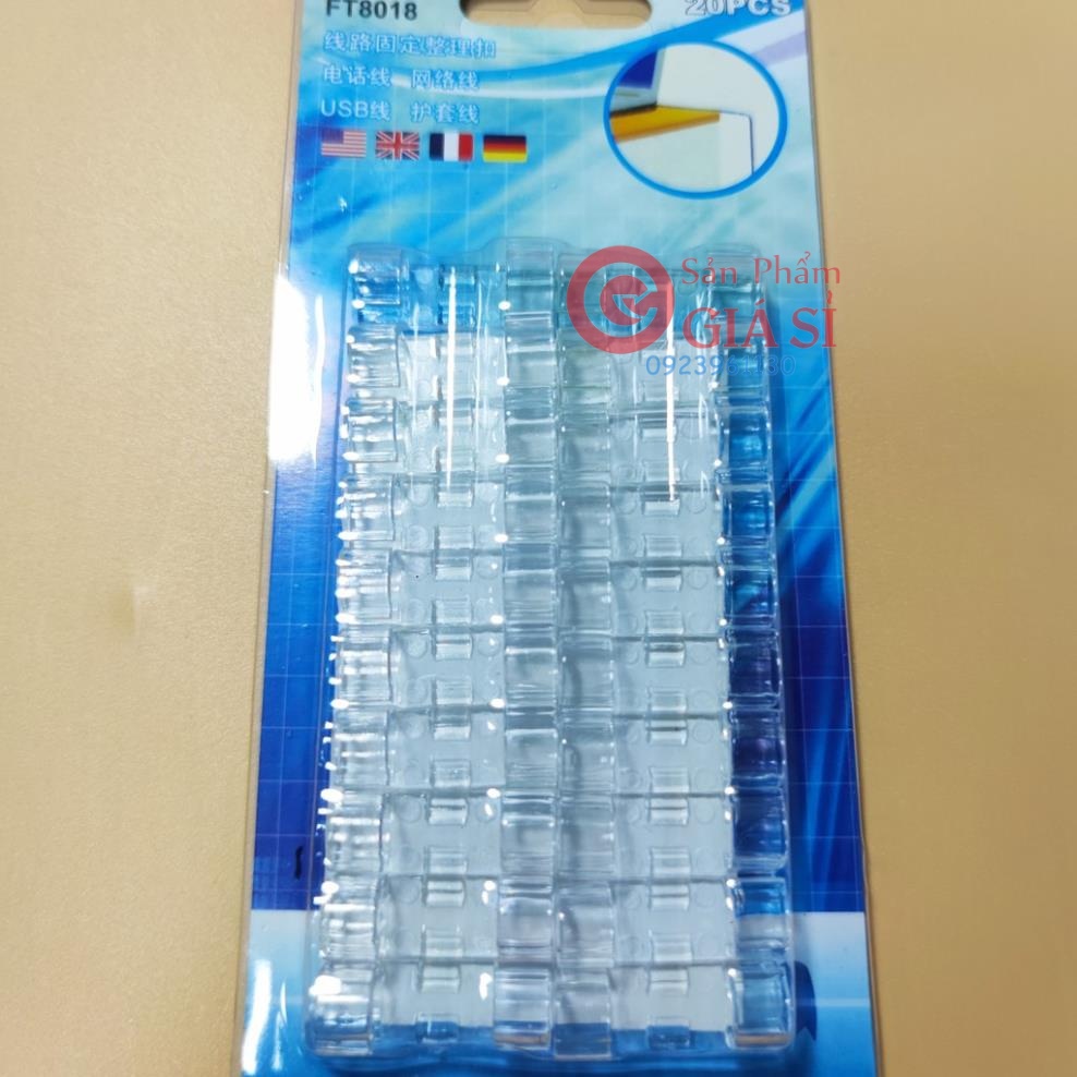 [VỈ 20C KEO 3M MỚI] Nẹp Cố Định Dây Điện Kẹp Giữ Cáp Sạc Nẹp Dây Điện Chống Rối, nẹp điện màu trong suốt ❤️freeship❤️