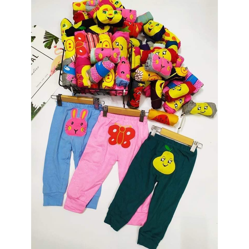 SET 5 Quần Dài Mông Thú Hình Thêu Nổi Chất Cotton Mềm Đẹp Cho Bé - Quần Dài Thu Đông Bé Trai Bé Gái
