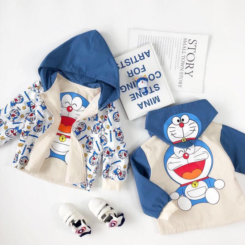 Áo Khoác Gió Doraemon 2 Mặt Siêu Đẹp MD1562 Cho Bé Trai, Bé Gái 2-7 tuổi - Jumping Beans Official Store