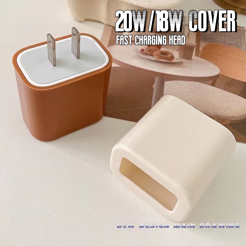 Vỏ Bảo Vệ Dây Cáp Sạc Nhanh 18W 20W Bằng Silicon Màu Macaron Đơn Giản Thời Trang