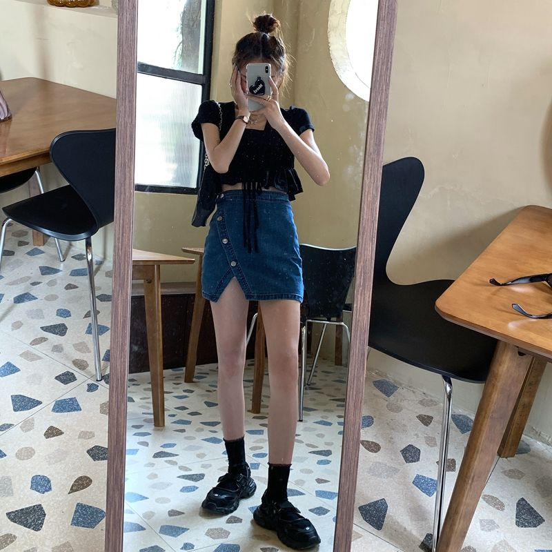 Chân váy denim phong cách hợp thời trang cho nữ D085 | BigBuy360 - bigbuy360.vn