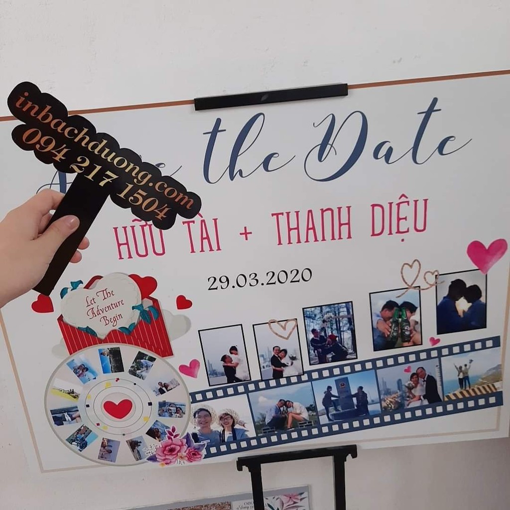 In bảng cưới- tem cưới In Bach Dương