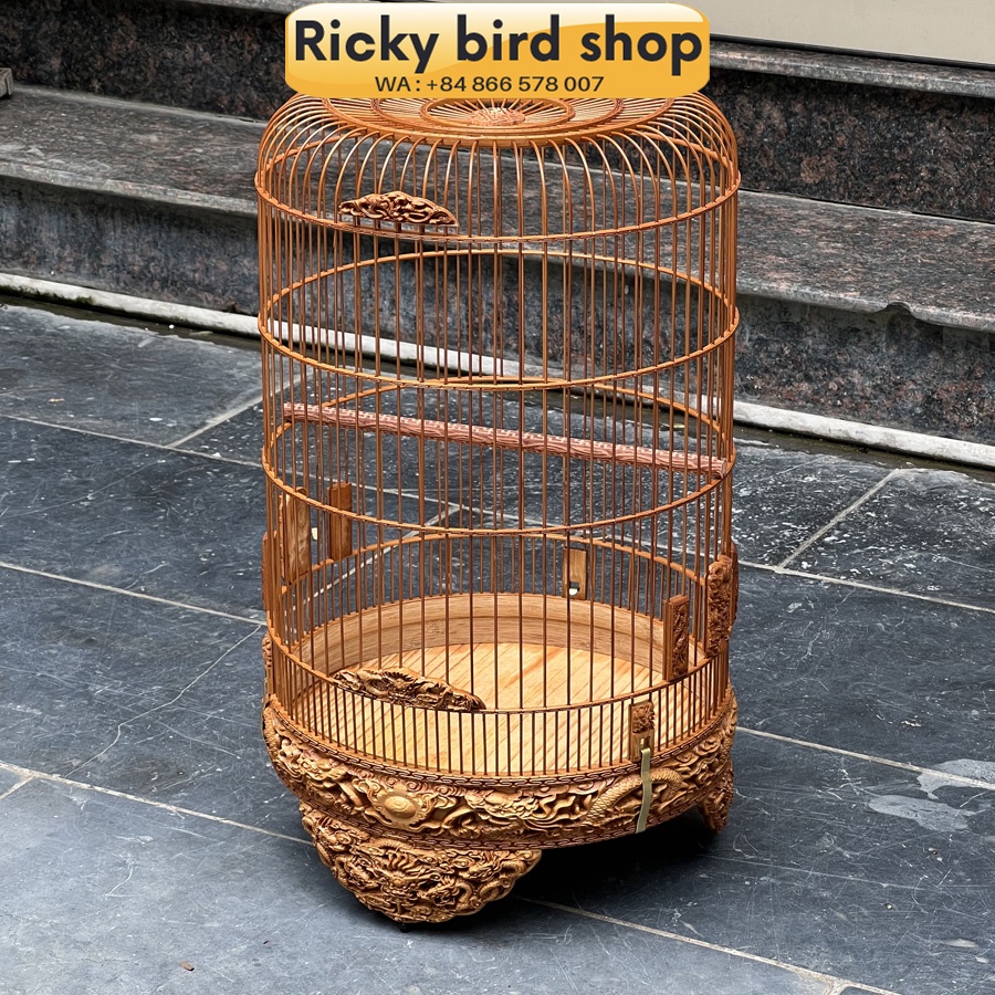 Lồng yến, chòe đất chạm Rồng 3D VIP