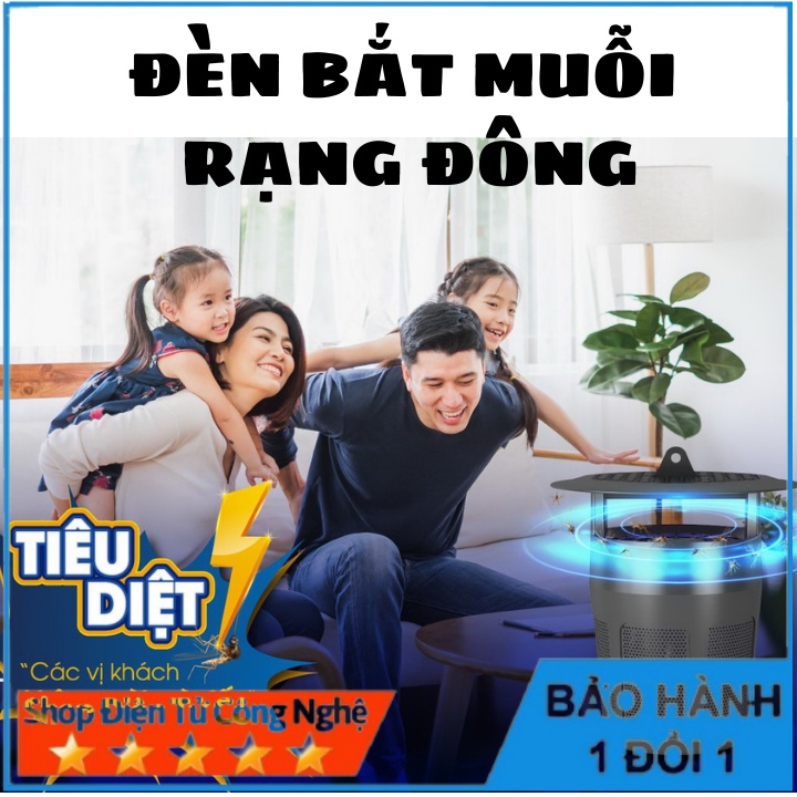 Đèn bắt muỗi thông minh Rạng Đông DBM01 thu hút mũi bằng ánh sáng LED UV, không gây ồn