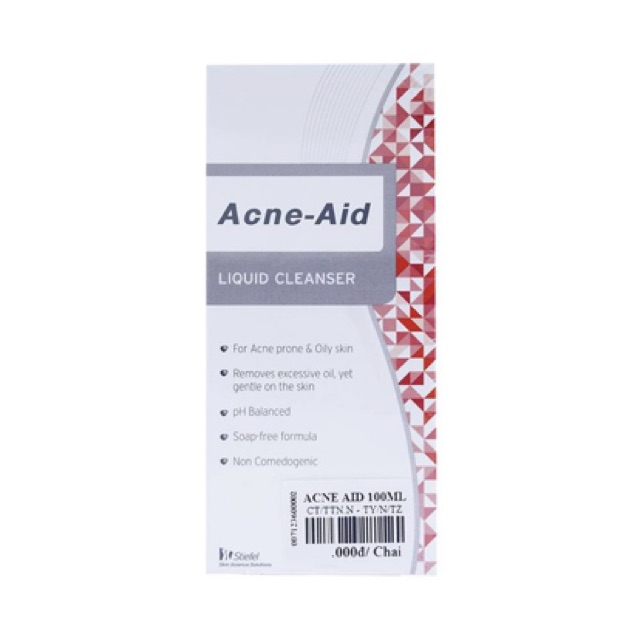 Sữa rửa mặt Acne - Aid Liquid Cleanser (hàng chính hãng DKSH)(thích hợp cho DA NHỜN và Mụn Trứng Cá)