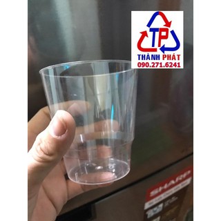 100 Ly nhựa hàng không - Ly nhựa cứng có nắp - Ly nhựa cứng 200ml - Ly nhựa PS hàng không -  có nắp