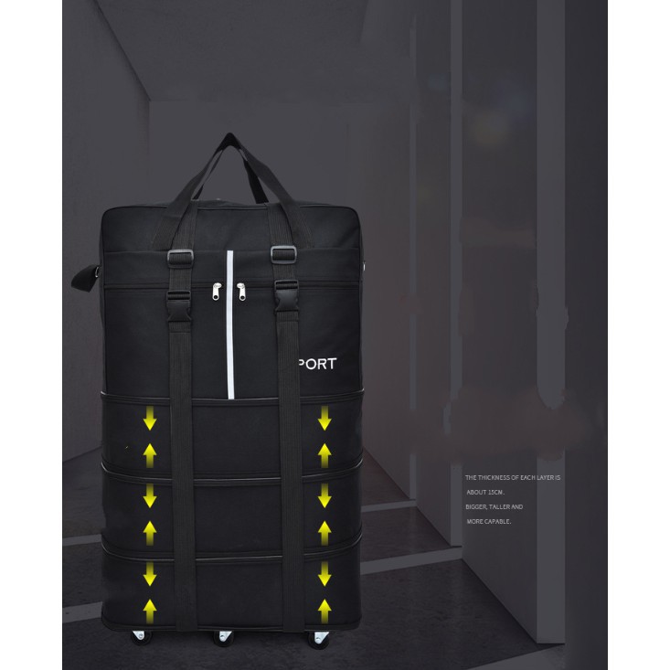 Vali Hành lý du lịch 4 tầng Oxford Fashion 82x28x48cm - Retail Boss