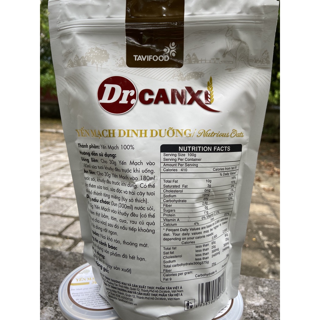 YẾN MẠCH DINH DƯỠNG DR, CANXI TAVIFOOD GÓI 420G