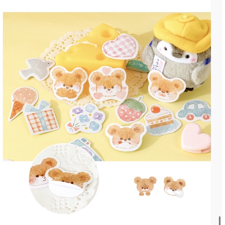 Combo sỉ 20 hộp sticker gấu đáng yêu