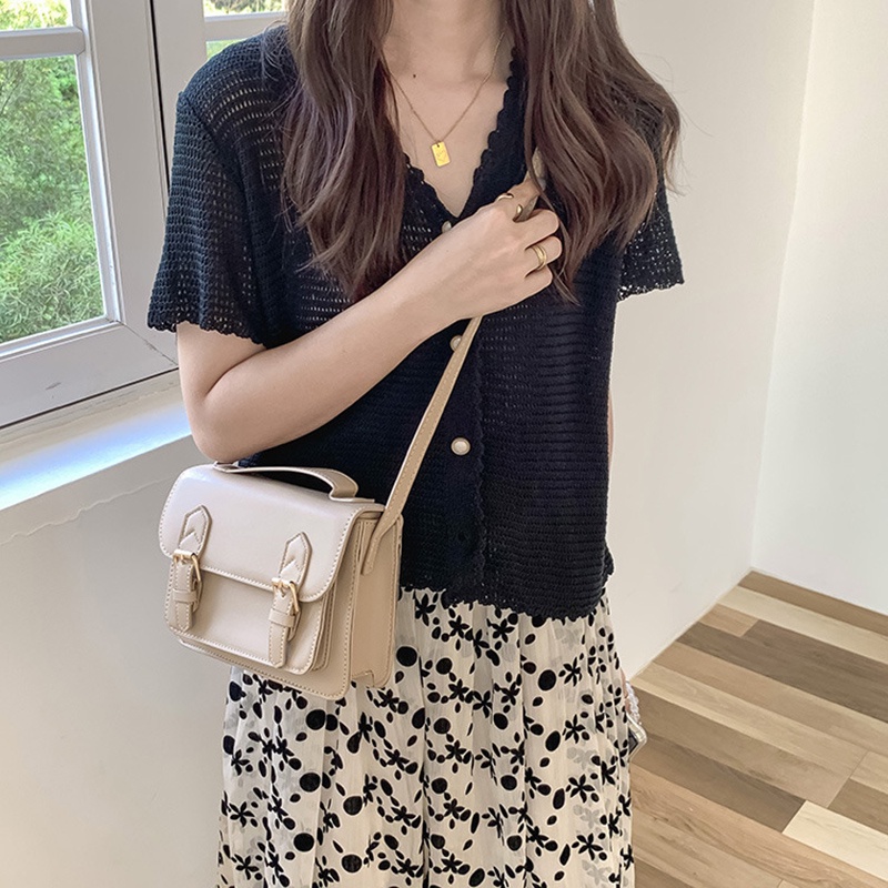 Túi đeo chéo có khóa gài thời trang sành điệu cho nữ